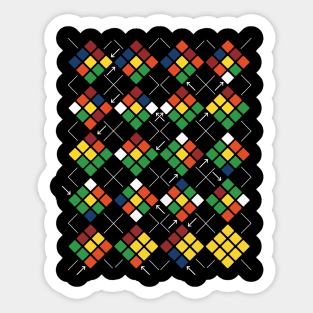 Rubiks Clues Argyle Sticker